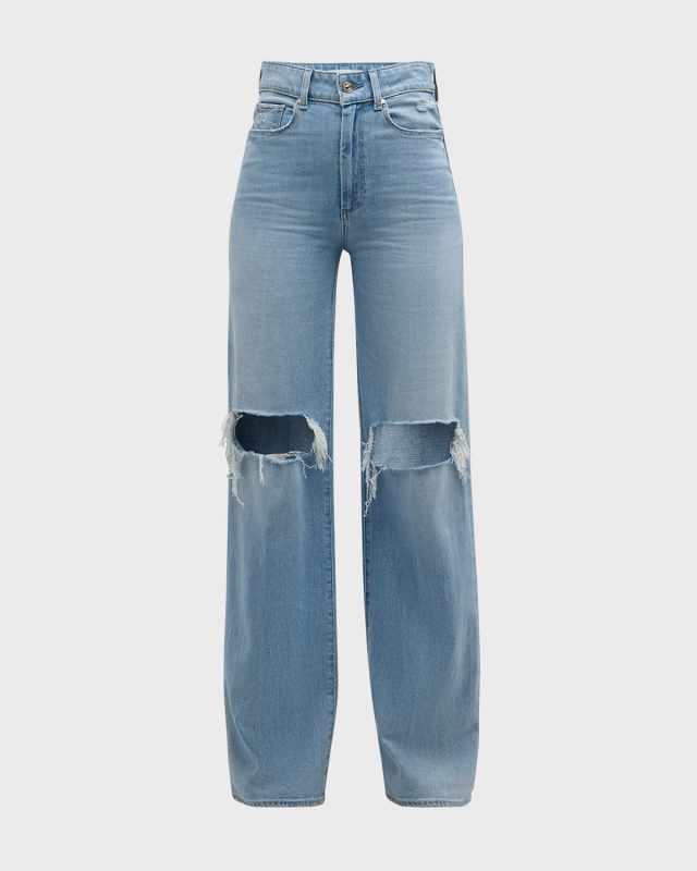 Sasha Distressed Straight Jeans
